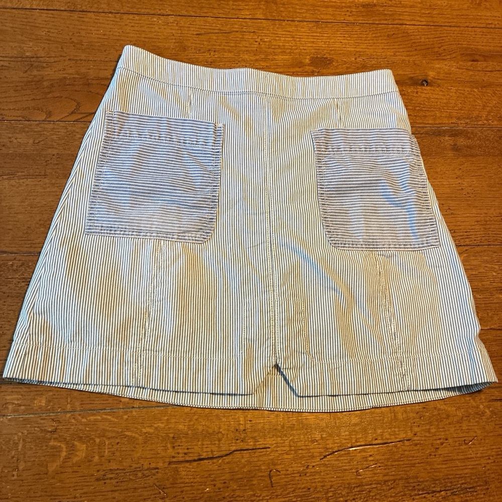 Pilcro Blue and White Striped Women's Skirt
